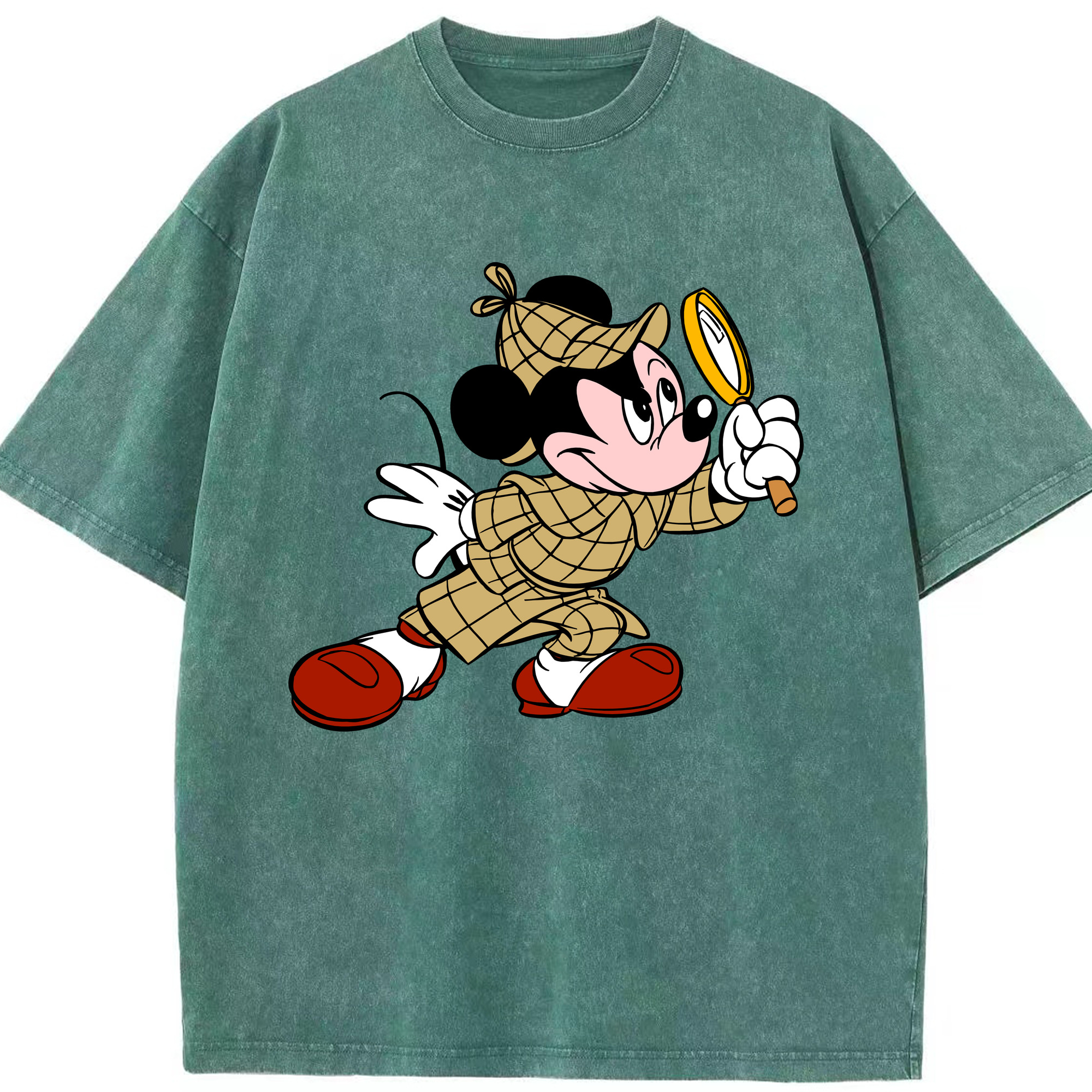 （画像用） ミッキーマウス Mickey Mouse 綿100% ヴィンテージ風 半袖Tシャツ（フロントプリント）